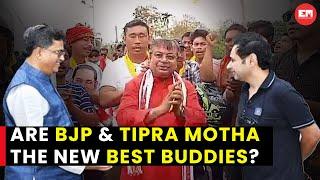 Tripura: “BJP - Tipra Motha long live” echoes during Biplab Deb’s roadshow