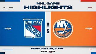 NHL Highlights | Rangers vs. Islanders - February 25, 2025