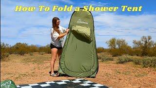 How to Fold a Portable Shower Tent | Wolfwise Pop Up Privacy for VAN LIFE & Camping