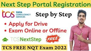TCS Next Step Complete Registration Process | Apply For Drive Option | TCS Nextstep Registration