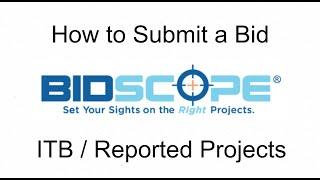 Bidscope: How to Submit a Bid