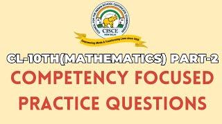 COMPETENCY BASED QUESTIONS || PART-2 || CL-10TH || MATHEMATICS || BOARD EXAM 2024-25 @ProblemsBeater