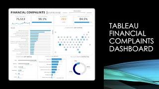Tableau Financial Complaints KPI Dashboard | Learn Tableau By Developing Dashboard