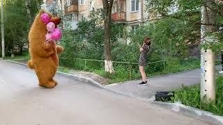 Поздравление огромного медведя. Пермь