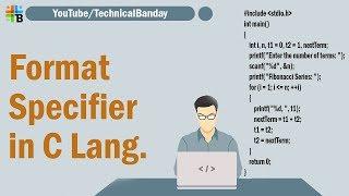 Format Specifier in C Language |C Language|C Programming Lectures [Hindi/Urdu]