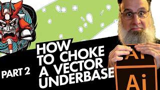 How to choke a vector underbase in Illustrator - Color separation tutorial