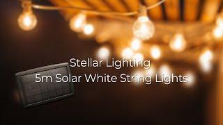 Stellar Lighting 5m Solar White String Lights