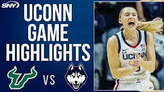 UConn vs USF (11/10) | UConn Women's Basketball Highlights | SNY