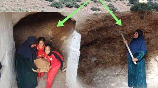 Cave of Dreams:Grandmother attempt to build magical cave of stone and dirt with two orphaned girls