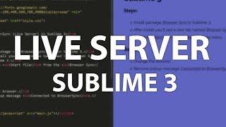 Install Browser Sync (Live Server) in Sublime 3