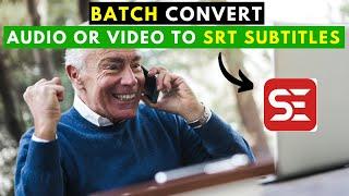 Automatically Batch Convert Audio or Video to SRT Subtitles Using Audio to Text via Whisper