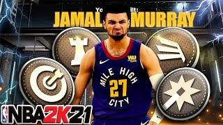 NBA 2K21 JAMAL MURRAY Can Do ANYTHING PG / 53 Badges Sharp Slasher BUILD