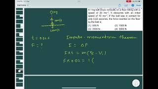 A 1kg ball drops vertically on a floor hitting with a speed of 20m/s.It rebounds with an initial