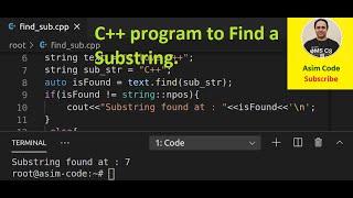 C++ program to Find a Substring in a String