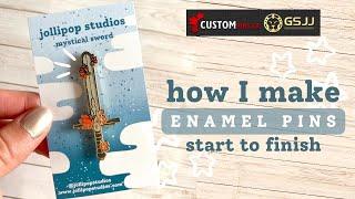 HOW I MAKE ENAMEL PINS  Designing, Ordering, & Unboxing  #gs-jj #custompins.ca