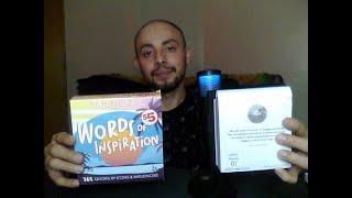 Demonstration, Unboxing, And First Review Of The Words Of Inspirations Desk Calendar!