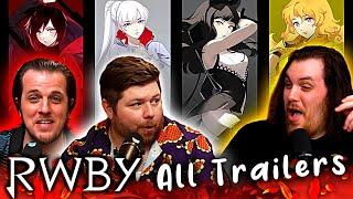 All RWBY Trailers Reaction