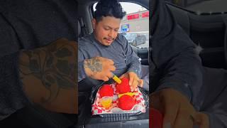 HOT CHEETOS JAMBALAYA BALLS CUSTOMER REACTION #foodshorts #cheesepull #mukbang