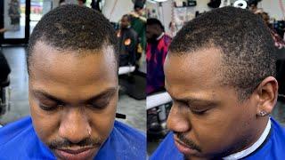 Client wanted a BLURRY FADE, and fix his HAIRLINE! HAIRCUT TUTORIAL.