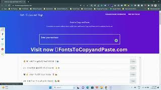 Fonts to Copy and Paste  #1  Generate fancy fonts with FontsToCopyandPaste.com