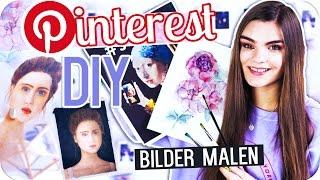 3 PINTEREST DIY's BILDER MALEN - Teil 4 // Tipps zum Zeichnen, Aquarell & Collage // I'mJette