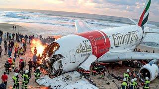 Plane Emergency Landing on Beach | Mid Air Collision |  Emirates A380 New Plane Accident