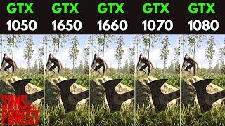 Sons of The Forest GTX 1050 vs GTX 1650 vs GTX 1060 vs GTX 1070 vs GTX 1080