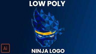 How to create Low poly Adobe illustrator tutorial (Ninja Logo)