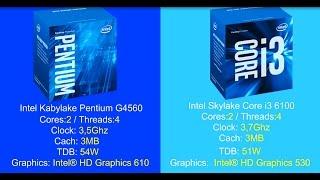 Intel Kabylake G4560 vs Intel Skylake i3 6100