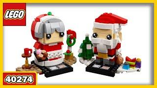 Mr. & Mrs. Claus, 40274 - LEGO BrickHeadz (33, 34) - 341 pieces, 2018 [Stop Motion Speed Build]