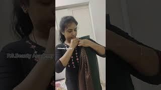 Easy method of saree Pallu self pleating technique.Method 1.