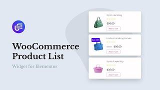 Free WooCommerce Product List Widget for Elementor