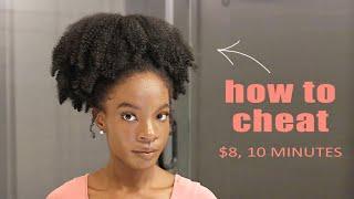 EASIEST, CHEAPEST MOST NATURAL FAKE PUFF TUTORIAL| Easy Hairstyling For Short Natural Hair