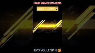 I GOT M4A1 EVO GUN SKIN ONLY 1 SPIN  || EVO VOULT SPIN FREE FIRE  || #shorts #freefireshorts