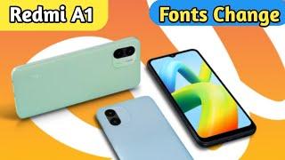 How To Change Font Style In Redmi A1,Font Change Setting