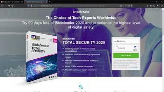 Best Anti-Virus 2020 #Bitdefender Total Security 90 Day Free Trial (Upto 5 Devices)