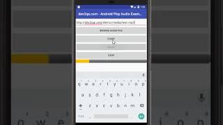 android play web url audio file example