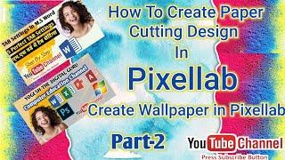 How To Create Wallpaper For Youtube | Vertical Paper Cutting Design For Youtube Wallpaper