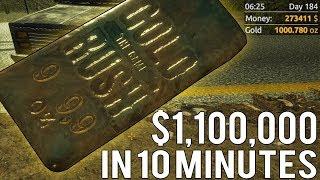 HUGE 1000 oz GOLD BAR WORTH $1,100,000 IN LESS THAN 10 MINUTES!! - Gold Rush: The Game Tips & Tricks