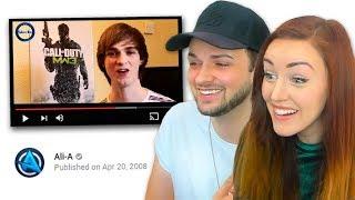 Ali + Clare REACT to their 1st VIDEOS! 