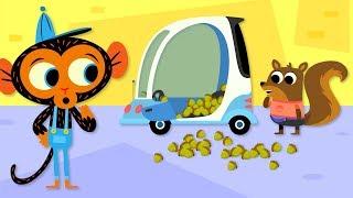 Mr. Monkey Repairs Ms. Squirrel's Car | Mr. Monkey, Monkey Mechanic