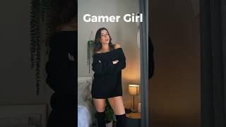 Gamer Girl Expectations Vs Realty  #shorts #gamergirl #gaming #grwmoutfit