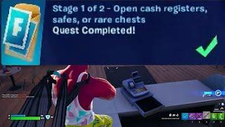 Open cash register safes, or care chests Fortnite