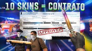 a CADA 10 SKINS faço o CONTRATO no CSGONET