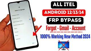 All Itel Android 12/13/14 FRP Bypass Without PC 2024 | All Itel Google Account Bypass | Frp Unlock