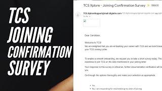 TCS Xplore - Joining Confirmation Survey | What Are The Questions and How To Fill This Survey