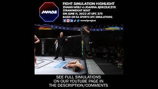 UFC 275 Zhang Weili Joanna Jedrzejczyk Strawweight Bout Singapore Fight Simulation Highlight #shorts