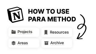 How I use PARA method to Organize My Life | Free Notion template