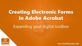 Creating Interactive Electronic Forms in Adobe Acrobat