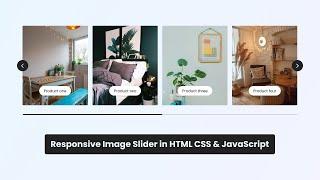 Create Responsive Image Slider in HTML CSS and JavaScript | Image Slider HTML CSS & JavaScript